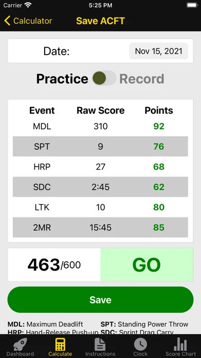 The ACFT App স্ক্রিনশট