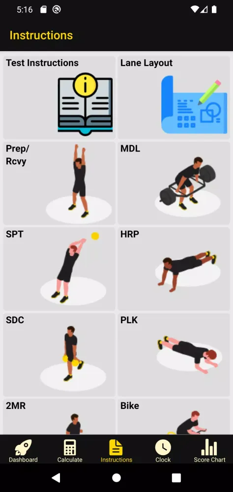 Tangkapan layar The ACFT App