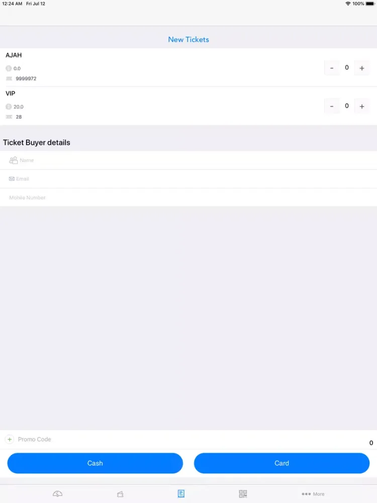 Easyticket organizer iPad  Screenshots