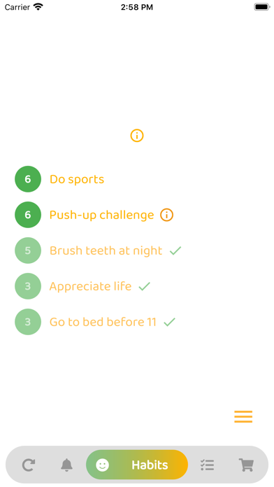 Reminders • Habits • Tasks سکرین شاٹس