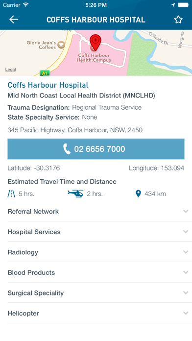 Tangkapan skrin NSW Trauma