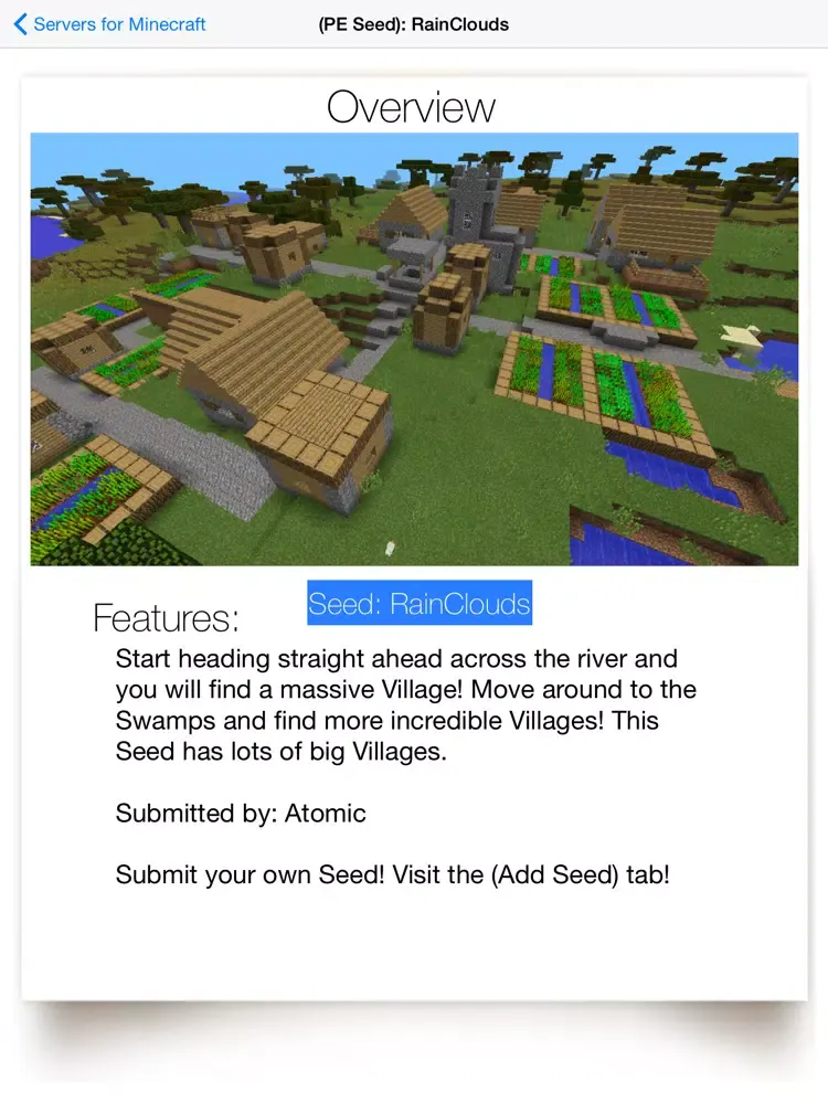 Pro Seeds - for Minecraft iPad 应用截图