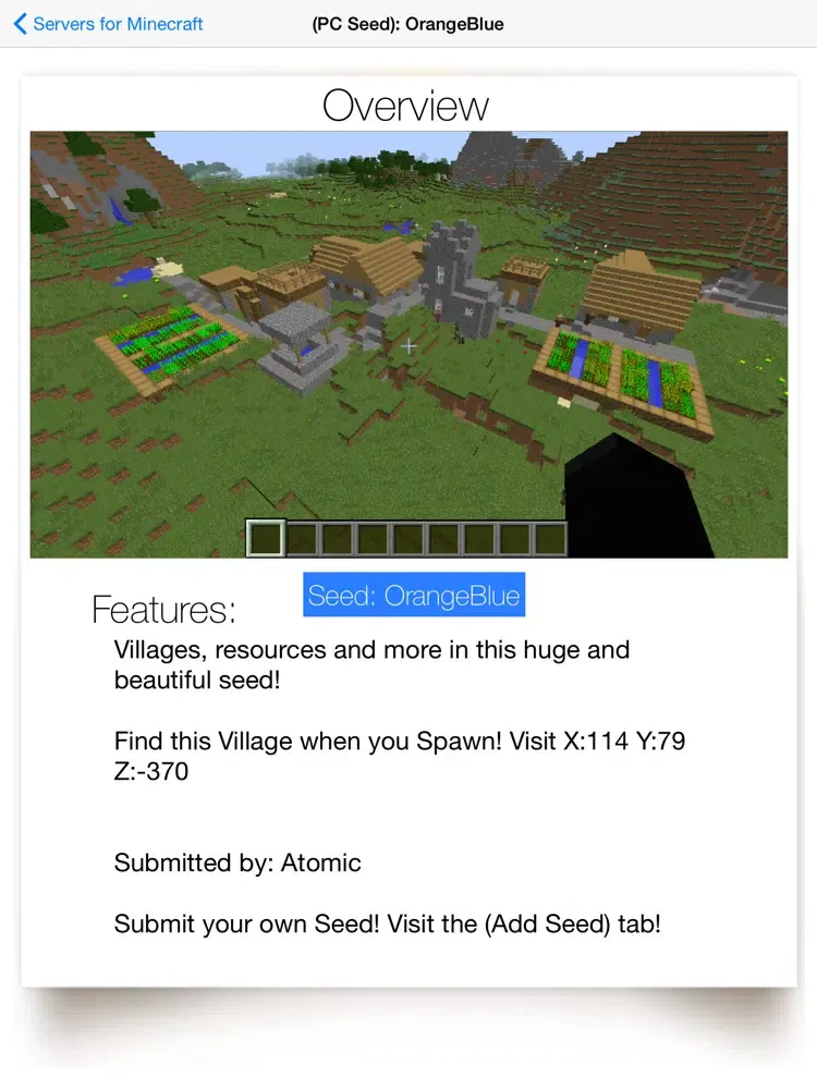 Pro Seeds - for Minecraft iPad 应用截图