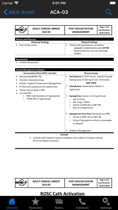 MCHD EMS Clinical Guidelines 스크린샷