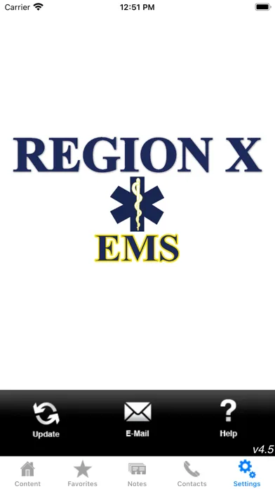 Tangkapan skrin Region X EMS Protocols