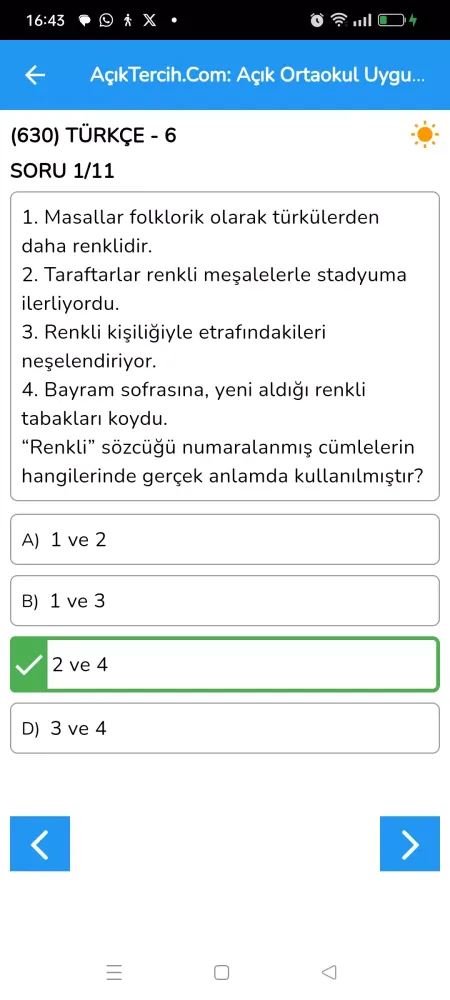 Açık Ortaokul Soruları Screenshots