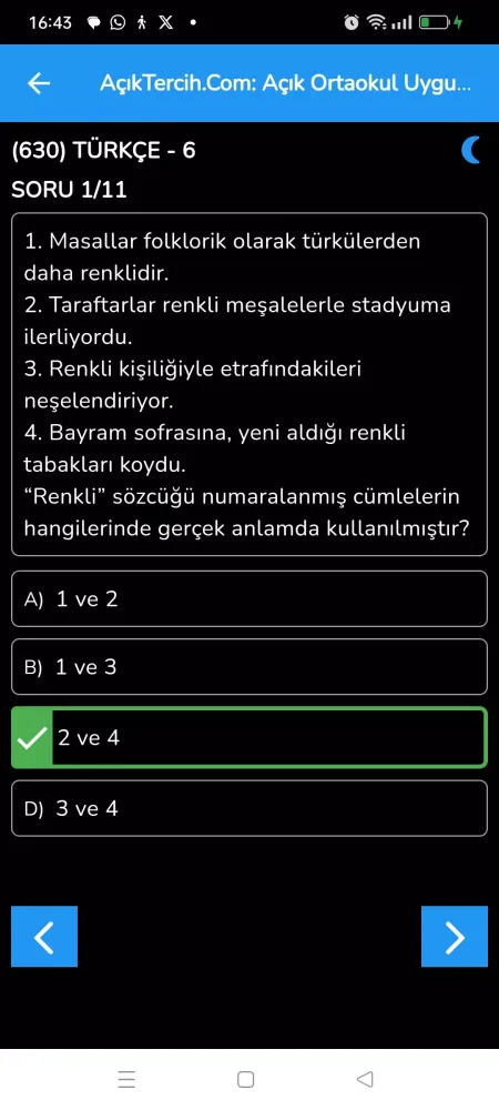 Açık Ortaokul Soruları Screenshots