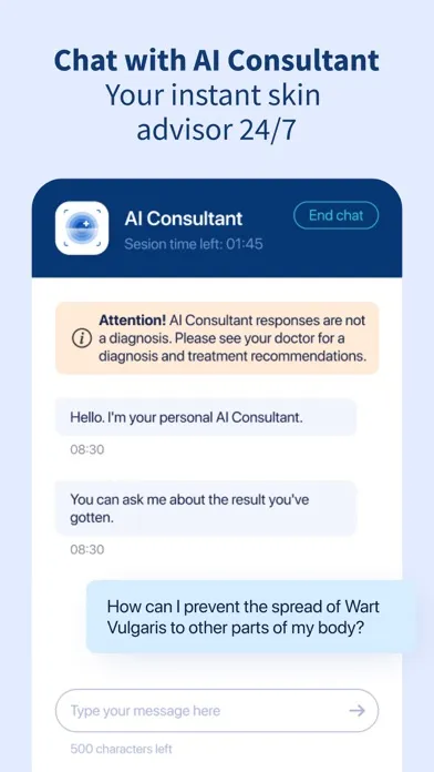 AI Dermatologist: Skin Scanner Ekran Görüntüleri