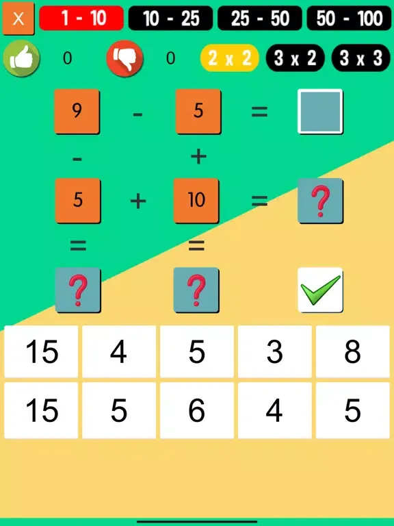 Math Puzzle Plus and Minus iPad 应用截图