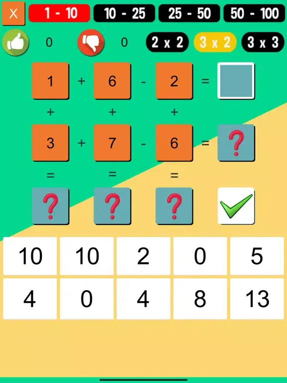 Math Puzzle Plus and Minus iPad 应用截图