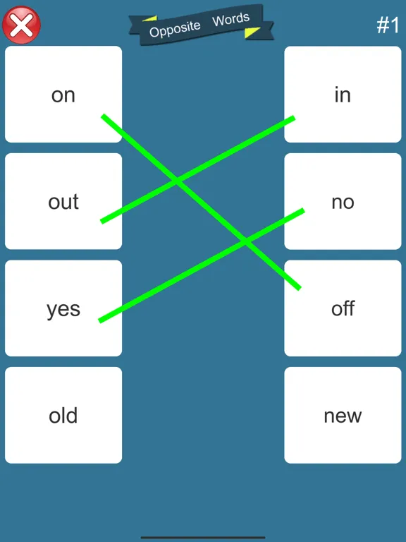 Ảnh chụp màn hình của Opposite Words Learning iPad 