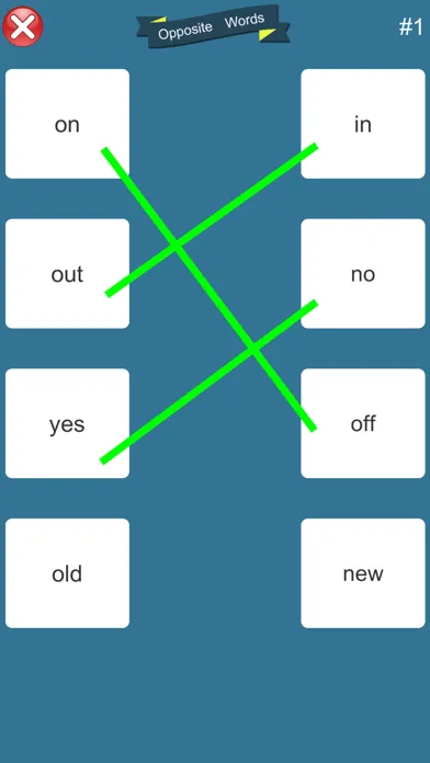 Ảnh chụp màn hình của Opposite Words Learning