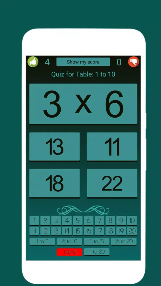Math Tables with Quiz - Audio應用截圖