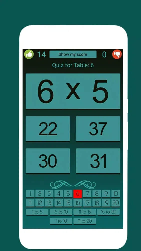 Math Tables with Quiz - Audio應用截圖