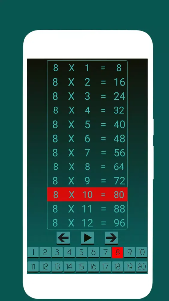 Math Tables with Quiz - Audio應用截圖