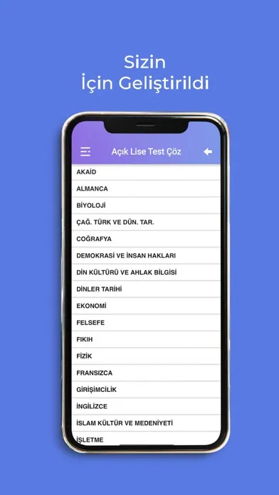 Zrzuty ekranu Açık Lise Test Çoz