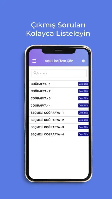 Zrzuty ekranu Açık Lise Test Çoz