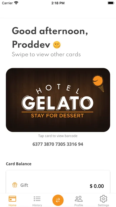 Capturas de tela do Hotel Gelato Rewards