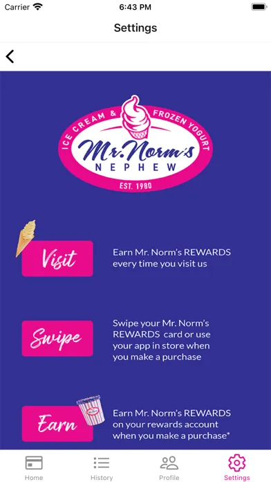 Ảnh chụp màn hình của Mr. Norm’s Nephew Rewards