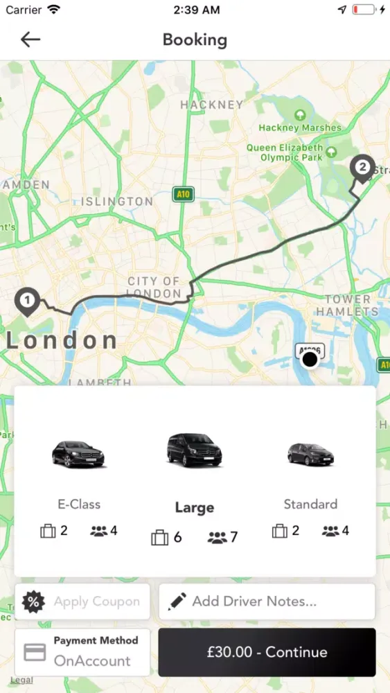 ACL Chauffeurs سکرین شاٹس
