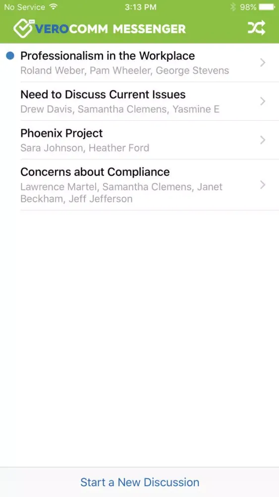VEROCOMM Messenger Screenshots