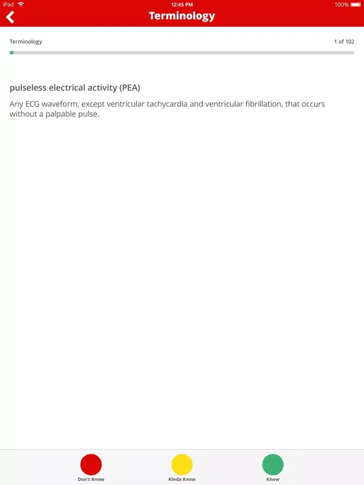 ACLS Pretest iPad  스크린샷