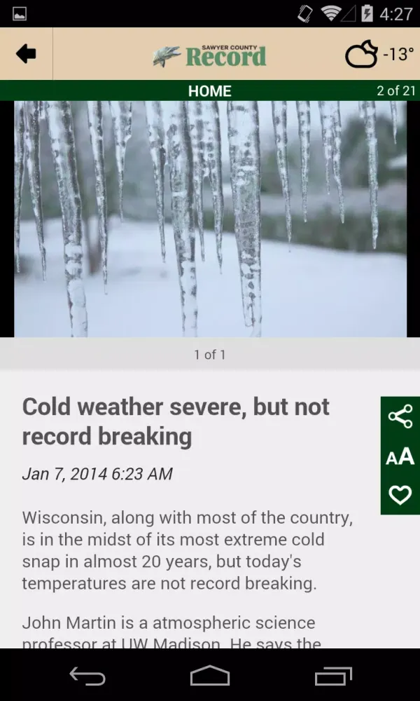 Sawyer County Record Screenshots