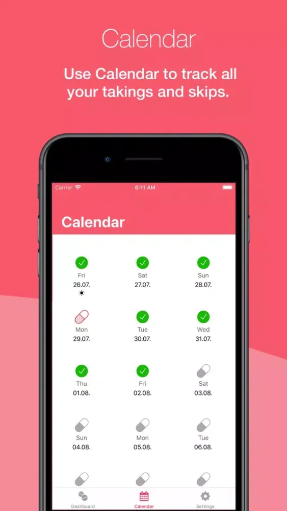Capturas de pantalla de Today's Pill - Pill Reminder