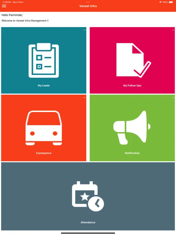 Capturas de pantalla de Vaneet Infra Management iPad 