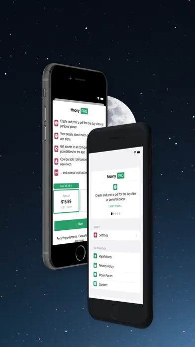Moon Calendar - Moony Ekran Görüntüleri