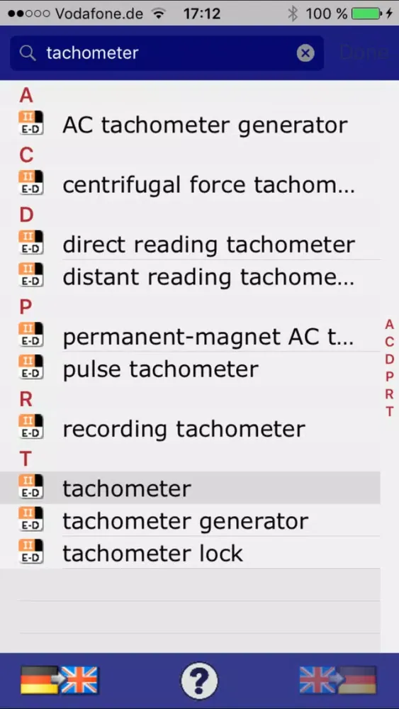 Dict Engineering Eng-Deu 스크린샷