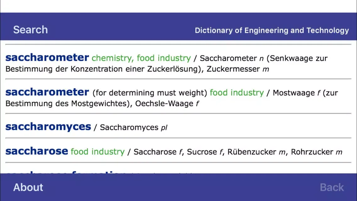 Dict Engineering Eng-Deu 스크린샷