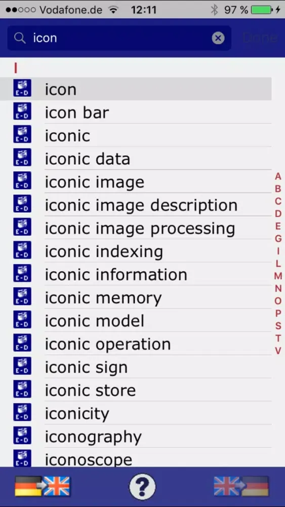 Dictionary of Imaging DE-EN スクリーンショット