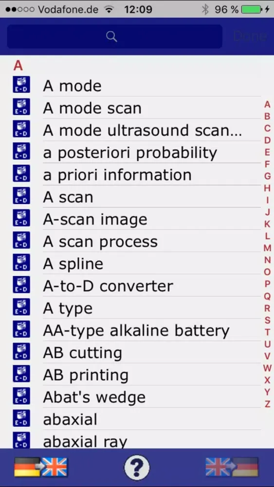 Dictionary of Imaging DE-EN スクリーンショット