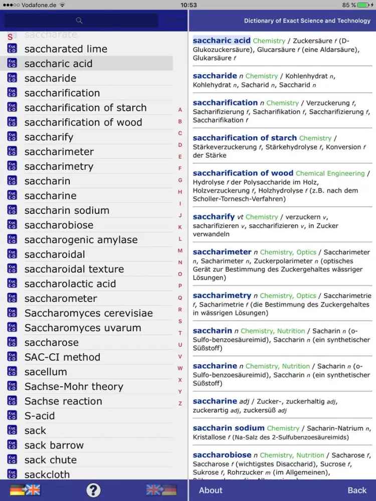 Dictionary of Exact Science iPad  스크린샷