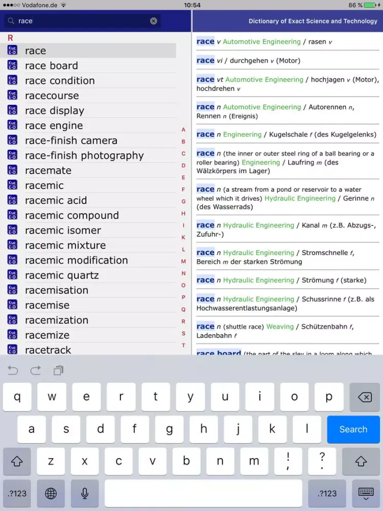 Dictionary of Exact Science iPad  스크린샷