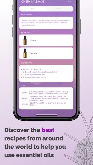 Screenshot di doTERRA Essential Oils Guide