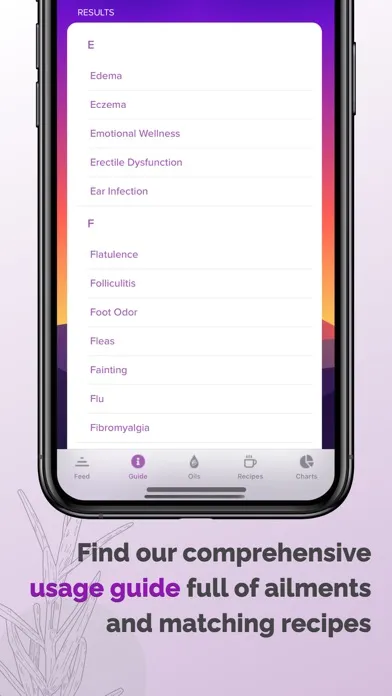 Screenshot di doTERRA Essential Oils Guide