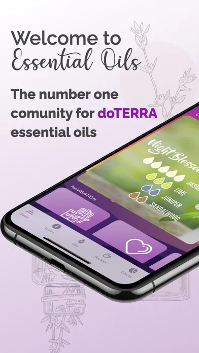 Screenshot di doTERRA Essential Oils Guide