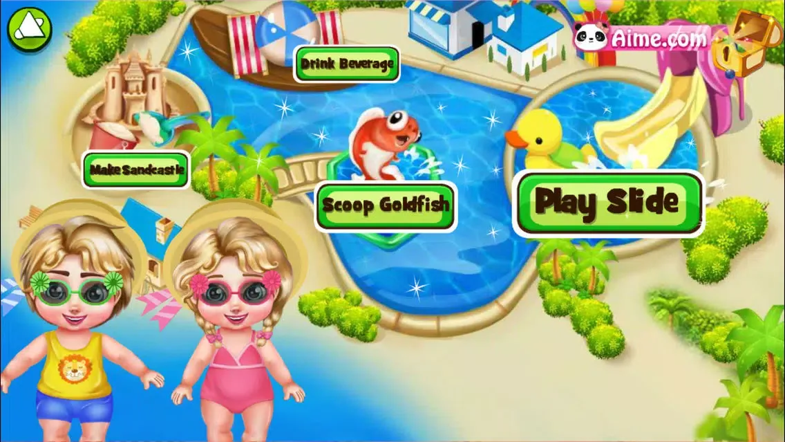 ภาพหน้าจอของ RoyalTwins:WaterPark - Caring Twins,Kids Game