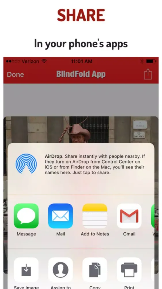 Capturas de tela do The BlindFold App