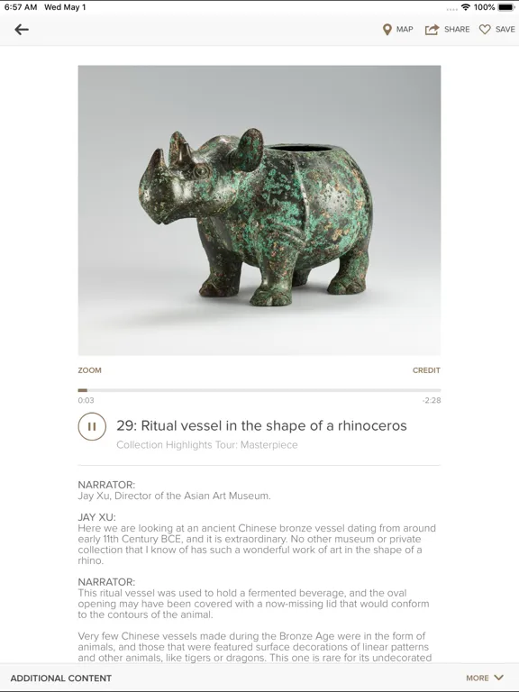 Tangkapan skrin Asian Art Museum SF iPad 
