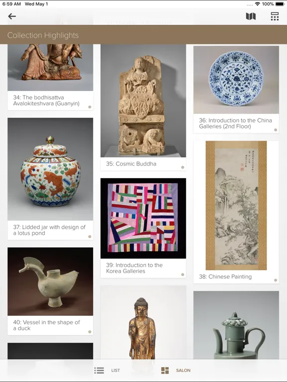 Tangkapan skrin Asian Art Museum SF iPad 