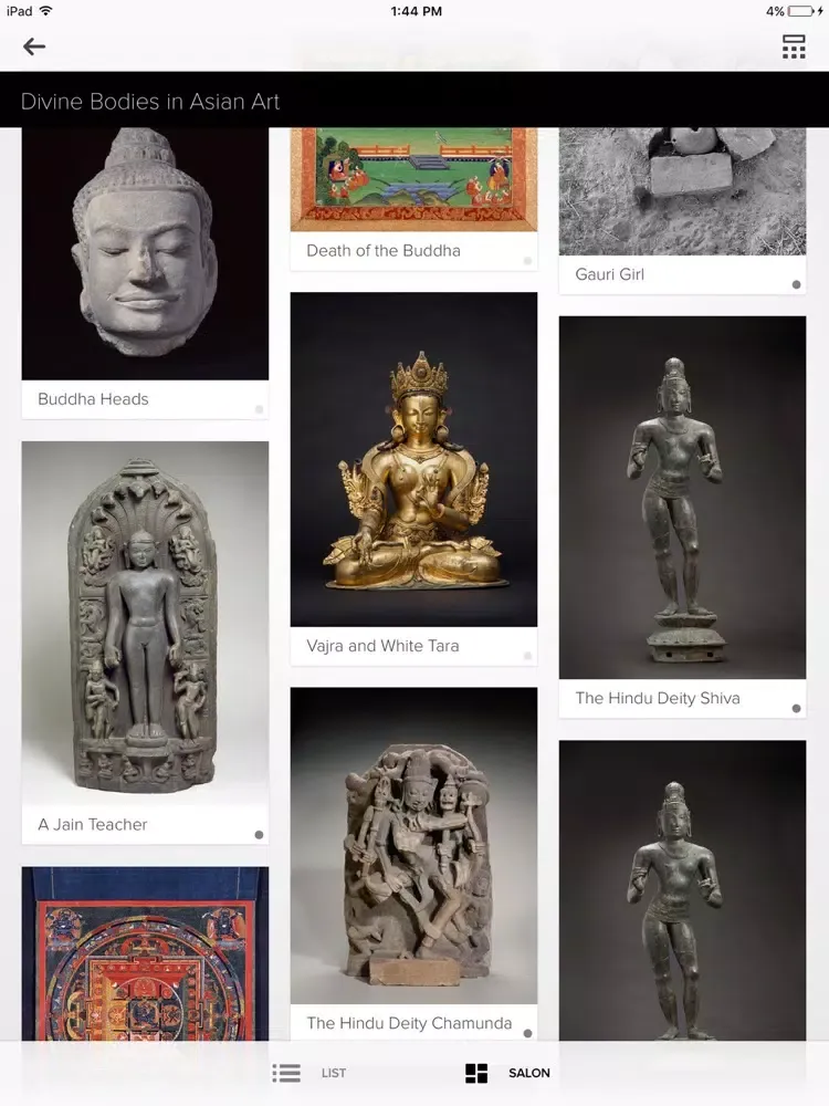 Tangkapan layar Divine Bodies in Asian Art iPad 