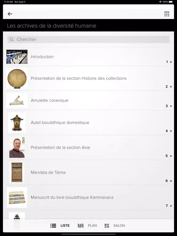ภาพหน้าจอของ Archives de la diversité iPad 
