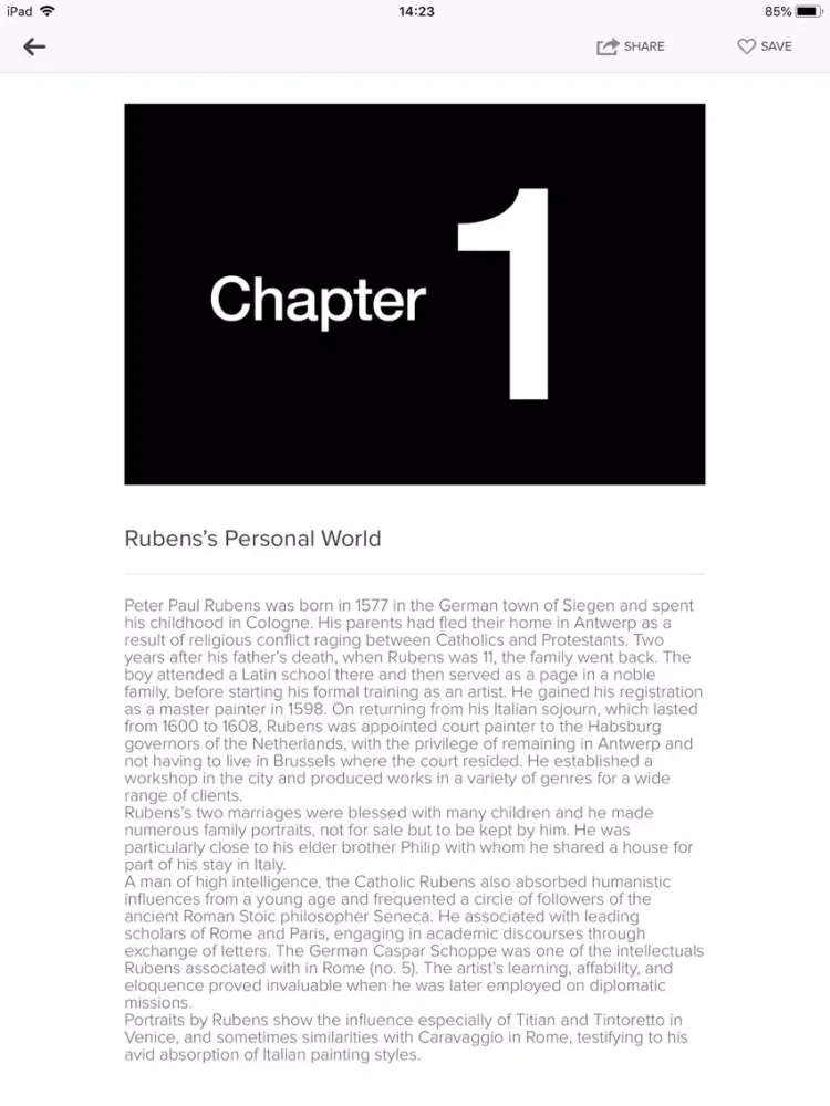 Capturas de tela do NMWA Special Exhibition Guide iPad 