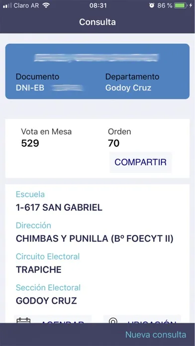 ภาพหน้าจอของ ¿Dónde Voto?