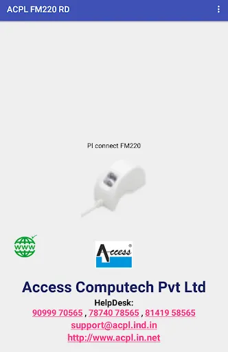 ACPL FM220 Registered Device Screenshots