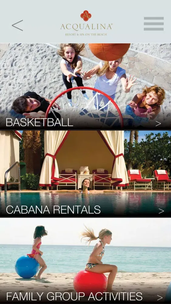 Скриншоты Acqualina Resort: Multi-Generational Family App