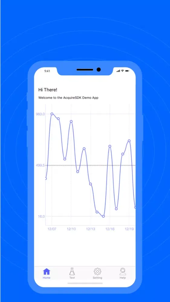 Ảnh chụp màn hình của Acquire Support SDK
